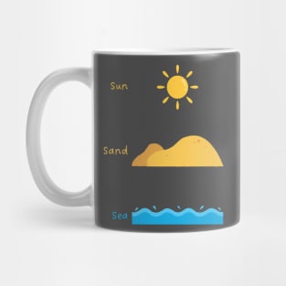 Sun Sand Sea Summer Mug